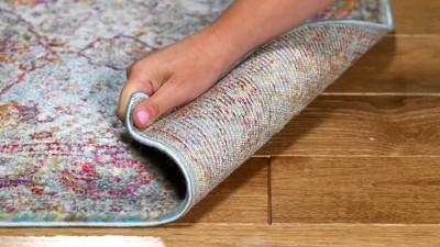 Luxor Turquoise Aqua Hand-Knotted Viscose Runner Rug