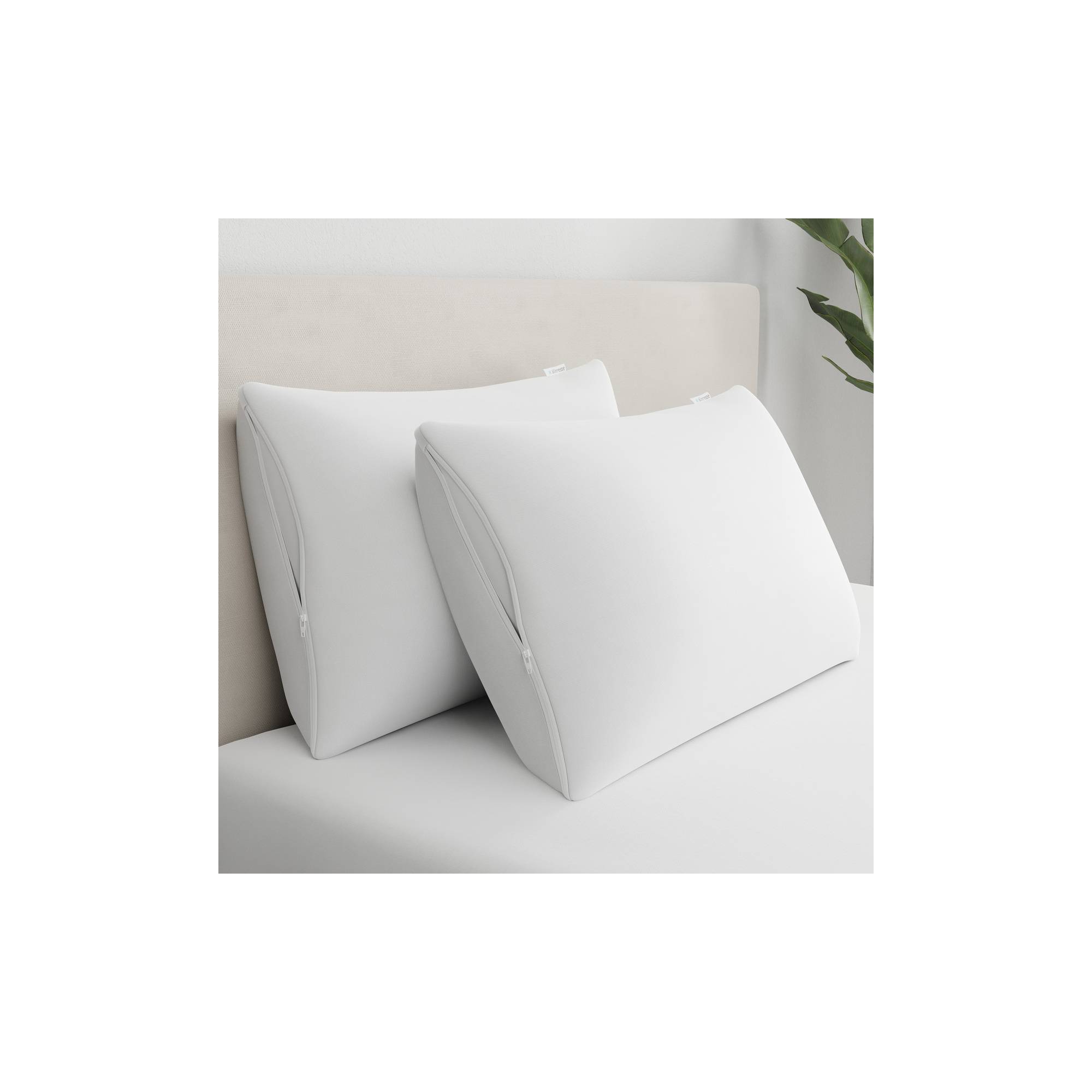 AllerEase 2-Pack Waterproof Pillow Protector - White (Standard/Queen)
