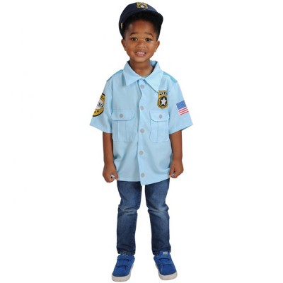 Deluxe Police Officer Child Costume Size Large 12-14 Blue