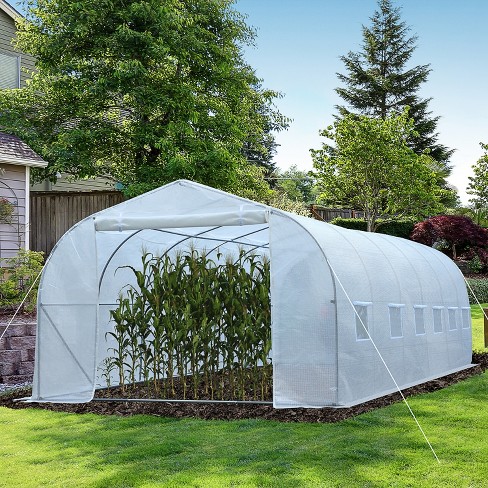 Outsunny 26' x 10' x 6.5' Large Outdoor Heavy Duty Walk-In Greenhouse - image 1 of 4