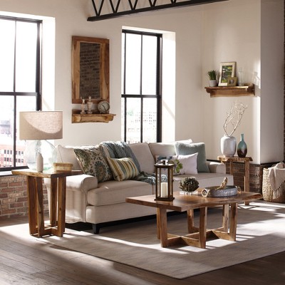 Berkshire Natural Acacia Wood Live Edge End Table