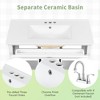 Mshliw 36 Inch Bathroom Vanity with Ceramic Sink Combo, Freestanding Storage Cabinet with Flip-Out Drawer, 2 Drawers and Soft Close Doors - 3 of 4