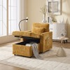 Lyngins Modern Chenille Chaise Lounge Recliner Chair with Phone Stand & Storage,Leisure Sofa Chair for Living Room,Bedroom - 2 of 4