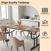 70.9in Rectangular Dining Table for 4-6 People, Heavy Metal Wine Glass Shaped Leg, Wear-Resistant Thickened Wooden Table Top For Kitchen Office Desk - 4 of 4