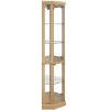 Lighted Corner Curio Cabinet - Elegant Glass Display Case for Living Room & Bar Storage - Perfect for Antique Collections & Wine - 4 of 4