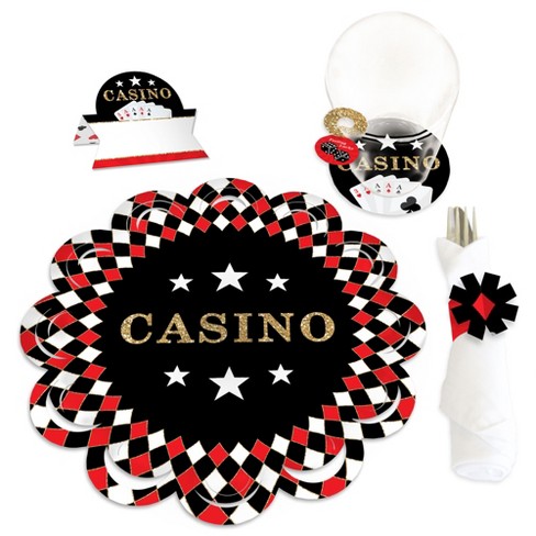 Big Dot of Happiness Las Vegas - Casino Party Paper Charger & Table Decorations Chargerific Kit for 8