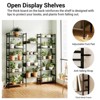 Triple Wide 5 Tier Bookshelf, Industrial Large Bookshelf with 4 Open Display Shelves, Tall Rustic Bookcase for Bedroom Office - 4 of 4