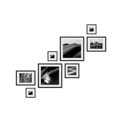 Haus and Hues Carleton Gallery Wall Frame Set with Real Glass and Mat