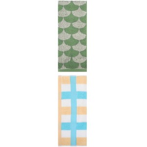 REGALWOVEN Geometric Cotton Soft Absorbent Decorative Hand Towel Set for Bathroom 13" x 29" 2 Pcs - 1 of 4
