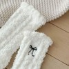Anna-Kaci Women's 3-Pack Fuzzy Crew Socks with Embroidered Bow Detail and Soft Plush Texture - 4 of 4