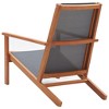 vidaXL Patio Lounge Chair - Solid Eucalyptus Wood and Textilene, Gray Color, Weather-Resistant, Suitable for Outdoor Use - 4 of 4