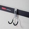 Rubbermaid Universal Powder Coaded Metallic FastTrack Hanging Garage Hook Organizers for Ladder, Tool, and Bike Storage (6 Pack) - image 3 of 4