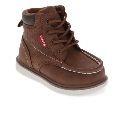 Levi's Toddler Dean Waxed Ul Nb Unisex Moc Toe Boot, Tan/brown, Size 5 :  Target