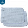 LunaLulinlk 2 Pcs Dish Drying Mats,Absorbent Microfiber Drainer Mat,Large Size 24×17" Pads (Blue） - 3 of 4