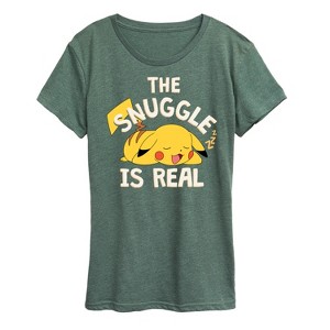 Women's - Pokémon - The Snuggle Pikachu Short Sleeve Graphic T-Shirt - 1 of 4