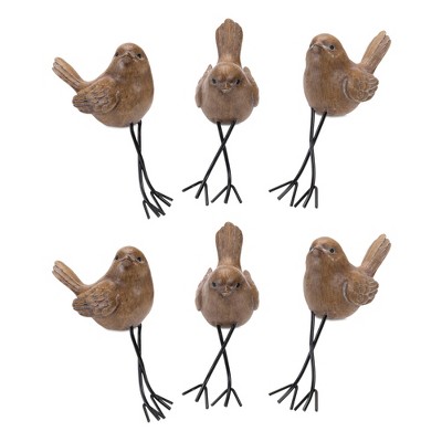 Melrose Bird Shelf Sitter (Set of 6)