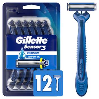 Gillette Sensor3 Comfort Men's Disposable Razors - 12ct