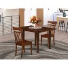HomeStock 3-Piece Mahogany Finish Solid Wood Top Dining Table Set - 2 of 4