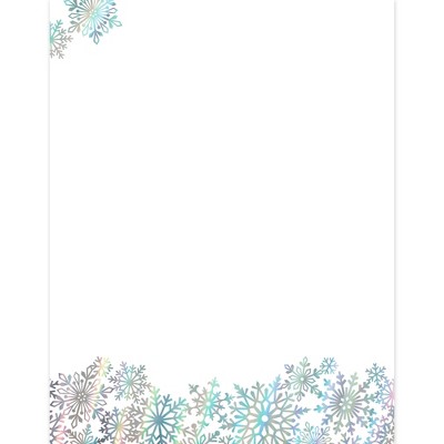 40pk Foil Snowflake Letterhead