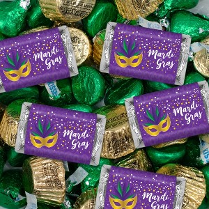 105 pcs Mardi Gras Candy Hershey's Chocolate Mix (1.75 lb) - By Just Candy - 1 of 2