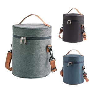 Unique Bargains Cylindrical Insulated Lunch Tote Bag 1 Pc - 1 of 4