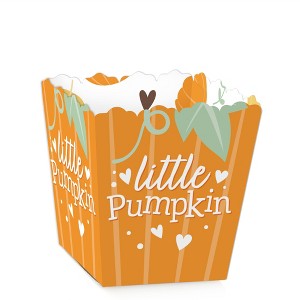 Big Dot of Happiness Little Pumpkin - Party Mini Favor Boxes - Fall Birthday Party or Baby Shower Treat Candy Boxes - Set of 12 - 1 of 4