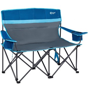 PORTAL Camping Loveseat Chair for 2 Person, Folding Double Outdoor Chair High Back for Adults, Supports 500 lbs - 1 of 1