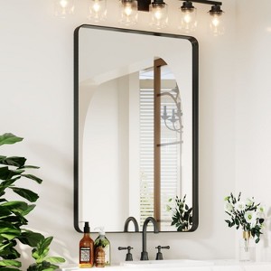 Wall-Mounted Mirror Rectangle Bathroom Vanity Mirrors Framed Mirrors Aluminum Framed Bathroom Mirror - 1 of 4