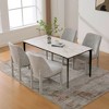 Dolonm Chenille Upholstered Dining Chair with Solid Wood Frame ,Geometric Backrest for Kitchen, Dining Room - 4 of 4