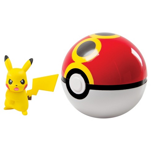 Pokemon Clip N Carry Poke Ball With Figure Pikachu Z Move Pose And Repeat Ball
