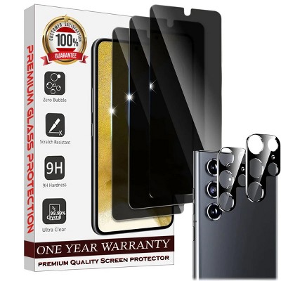 Entronix Anti-Spy Privacy Screen Protector & Camera Lens Protector Compatible with Galaxy S25 Ultra - 6-Piece Combo