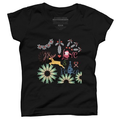Girl's Design By Humans Christmas By famenxt T-Shirt