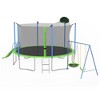 Jump Into Fun 12FT Recreational Trampoline With Swings,Plastic Slides,Ladder,Double color cover and Safety Enclosure Net for Courtyard Amusement Park - 2 of 4