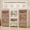 3 Tier Portable Wardrobe Closet, Collapsible Wardrobe Closet with Hanging Rod & 10 Hangers, Plastic Storage Box with Wheels for Bedroom Dormitory - 4 of 4