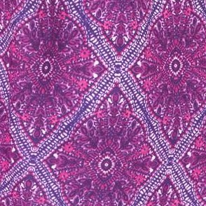 berry pink batik geo