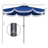 9FT Patio Umbrella, UPF 30+ Outdoor Market Umbrella with Crank, 8 Ribs, Push Button Tilt, Vented Patio Table Umbrella for Deck Backyard Lawn - 3 of 4