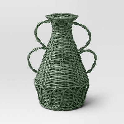 Small Rattan Vase Blue - Threshold™