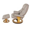 Plush 8 motor massage Leisure Recliner with Ottoman Beige - Relaxzen - image 2 of 4