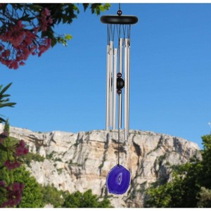 Woodstock Wind Chimes Signature Collection  Woodstock Agate Chime  Wind Chimes For Outdoor Patio and Garden  18" - 1 of 4