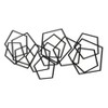 HomeRoots 24" X 48" Black Geometric Metal Abstract Hanging Dimensional Sculpture - 4 of 4