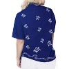 LA LEELA Women's Summer Casual Blouse Shirt Solid Blouses Button Up Short Sleeve Dress Tee Shirts Hawaiian Tops for Women - 2 of 3