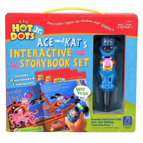 Educational Insights Hot Dots Jr. Interactive Storybook, 4 Books &  Interactive Hot Dots Audio Pen, Ages 3-6 : Target