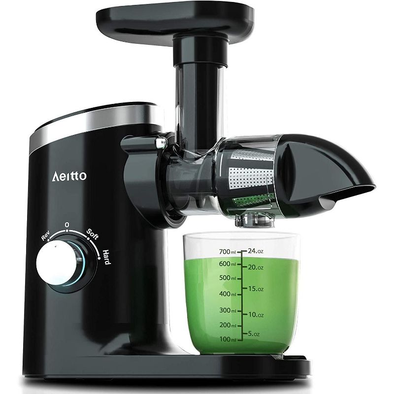 Aeitto Slow Masticating Cold Press Juicer Machine Extractor With 2-Speed Modes, Reverse Function & Quiet Motor - Easy To Clean, 1 of 8