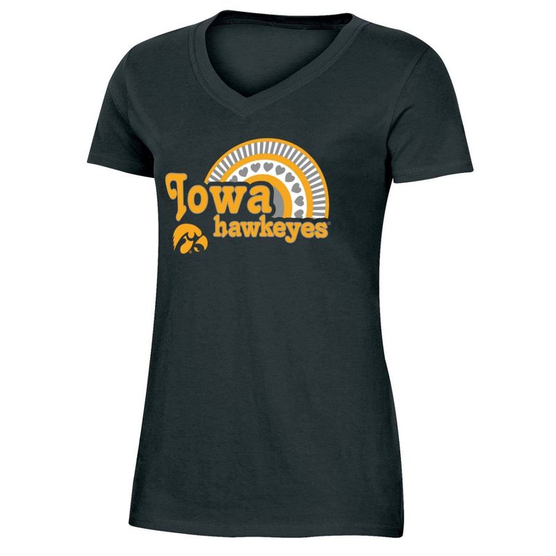 NCAA Iowa Hawkeyes Girls&#39; V-Neck T-Shirt, 1 of 4