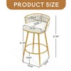 Swivel Counter Height Bar Stools Set of 2,31.5"Bar Height Stools with Hand-Woven Backrest & Gold Metal Legs - Leovsnove - 4 of 4