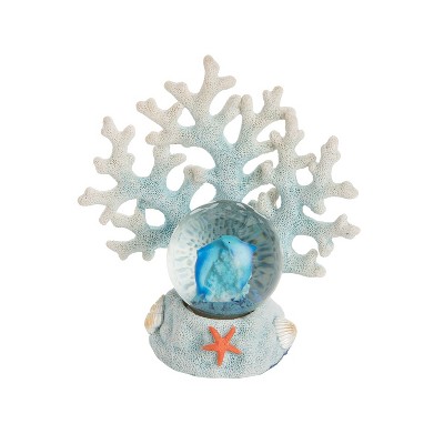 Beachcombers 45MM RESIN BLUE CORAL DOLPHIN WATERBALL
