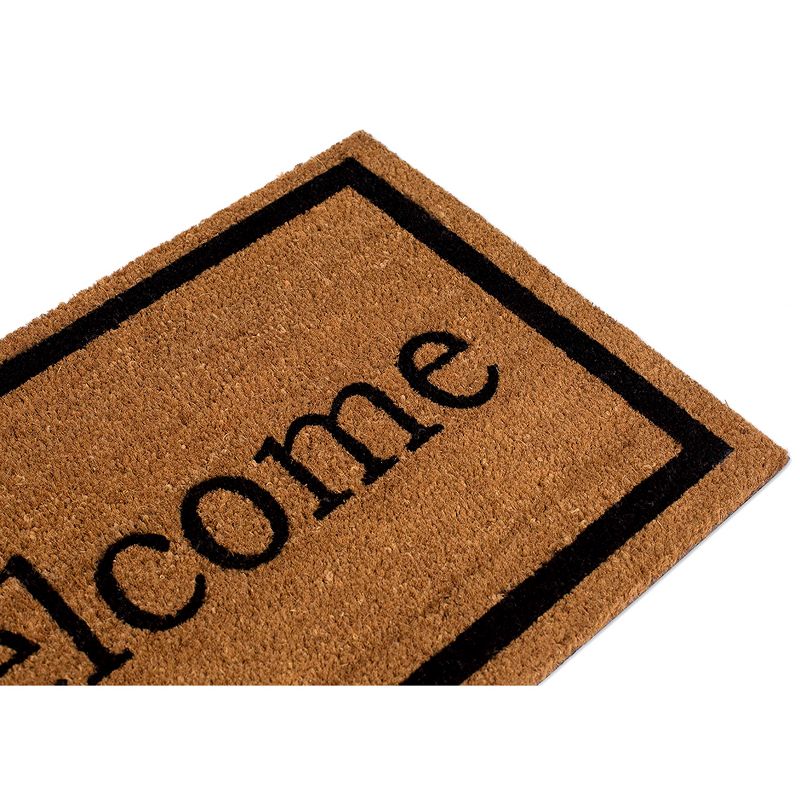 BirdRock Home Welcome Coir Doormat - 18 x 30" - (tan,black)  "Welcome", 3 of 7
