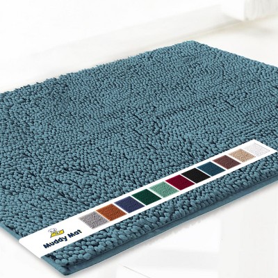 Muddy Mat Highly Absorbent  Soft Chenille Door Mat and Pet Rug Non Slip Thick Washable Area and Bath Mat for Indoor and Outdoor