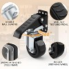 MaseiKar Workbench Casters Wheels, 920Lbs Retractable Casters Set of 4, Heavy Duty Side Mount 2.5" Stepdown Castors for Bench Machinery Work Table - 3 of 4