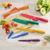 JoyJolt Multi Purpose 12 Piece Non-Stick Knife Set - 6 Knives & 6 Blade Guards Set - Multi Color - 2 of 4